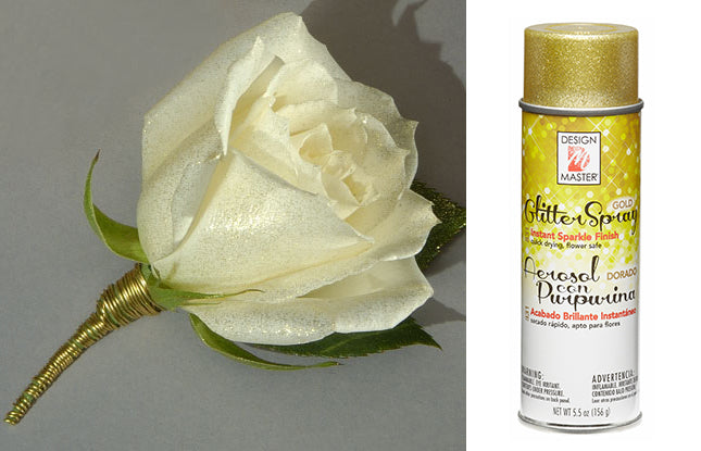 Design Master 831 Glitter Gold Glitter Spray 5.5 oz – Floral Elements